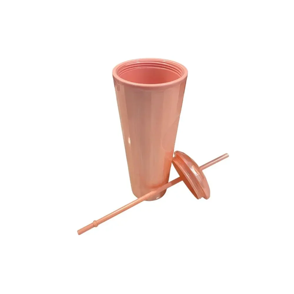 Pink Starbucks cold cup tumbler with straw reusable cup 2021 summer edition new